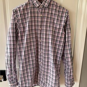 Banana Republic Grant Fit Plaid Button-Down Shirt- Large Tall